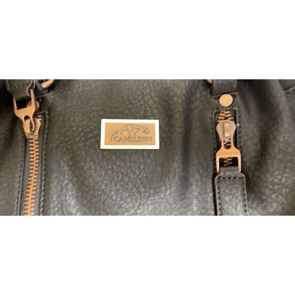 Cameleon Sahara vegan pebbled leather shoulder bag - Picture 3 of 9